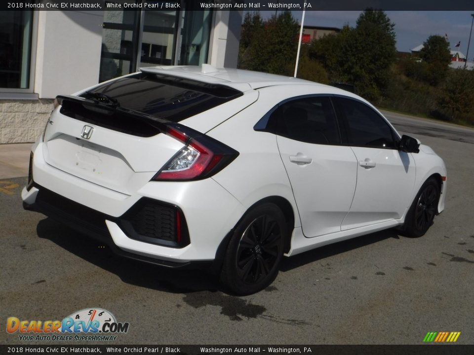 2018 Honda Civic EX Hatchback White Orchid Pearl / Black Photo #10