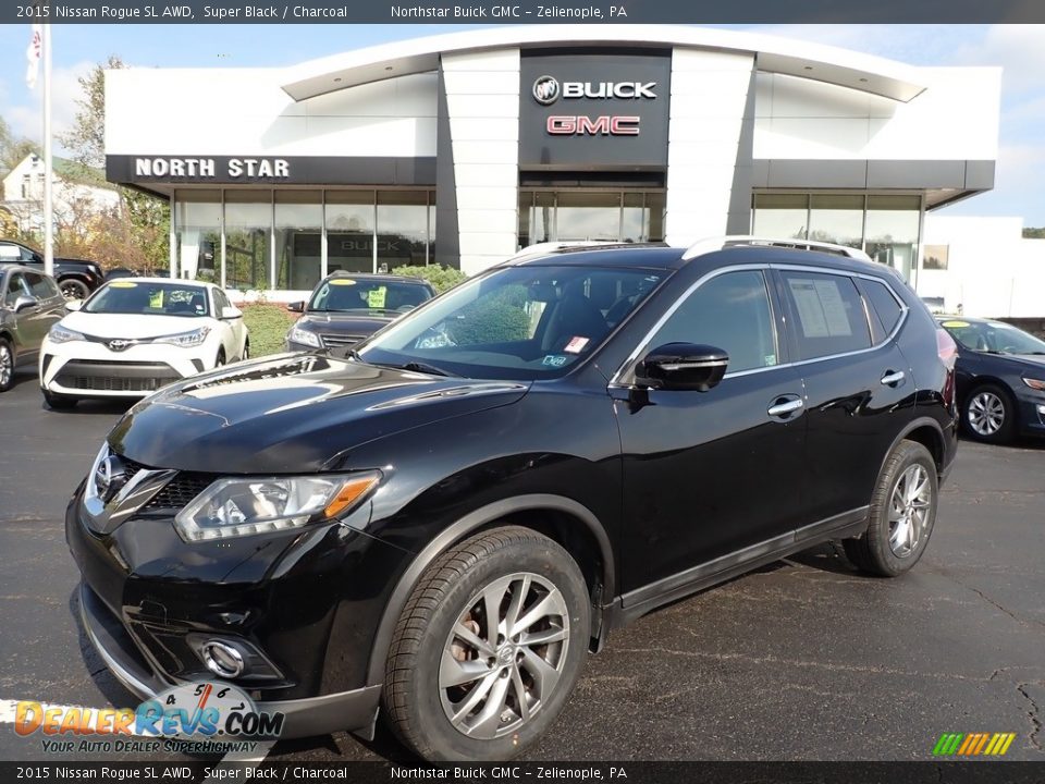 2015 Nissan Rogue SL AWD Super Black / Charcoal Photo #1