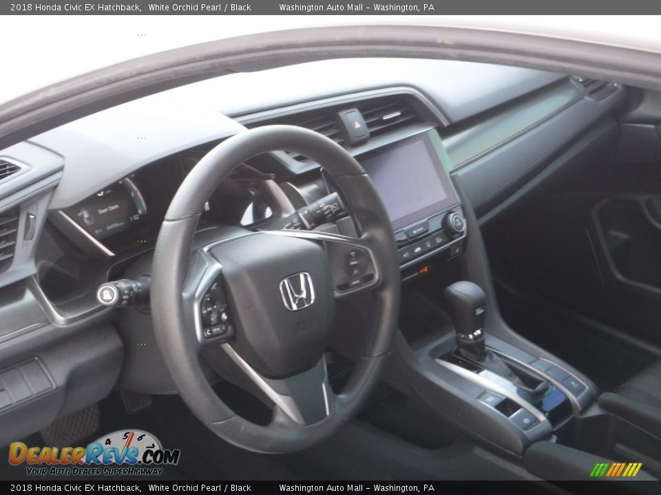 2018 Honda Civic EX Hatchback White Orchid Pearl / Black Photo #12