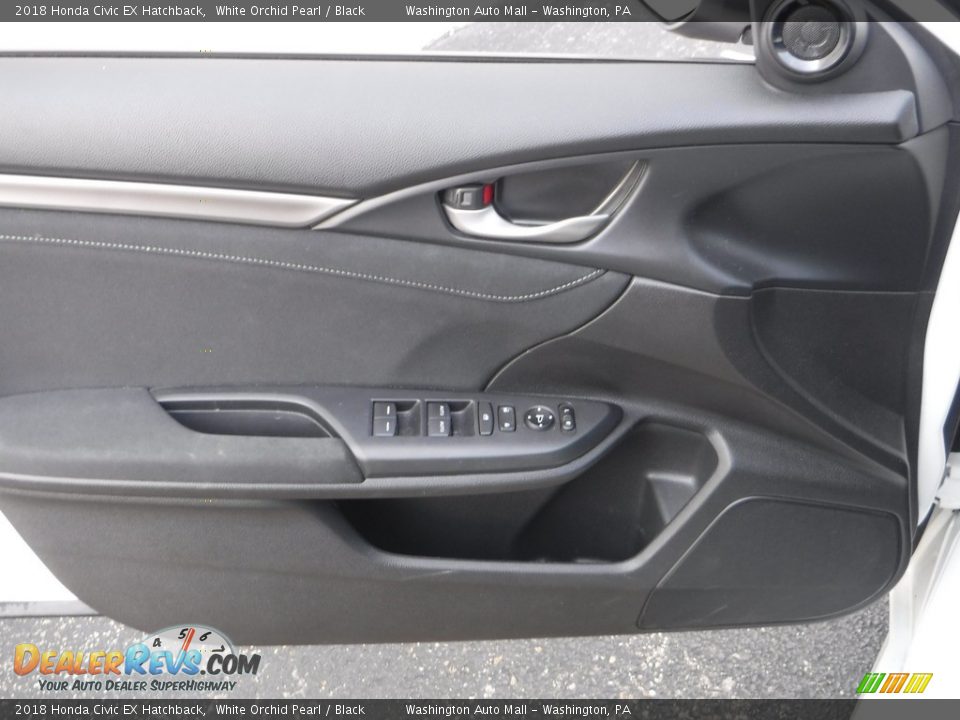 2018 Honda Civic EX Hatchback White Orchid Pearl / Black Photo #13