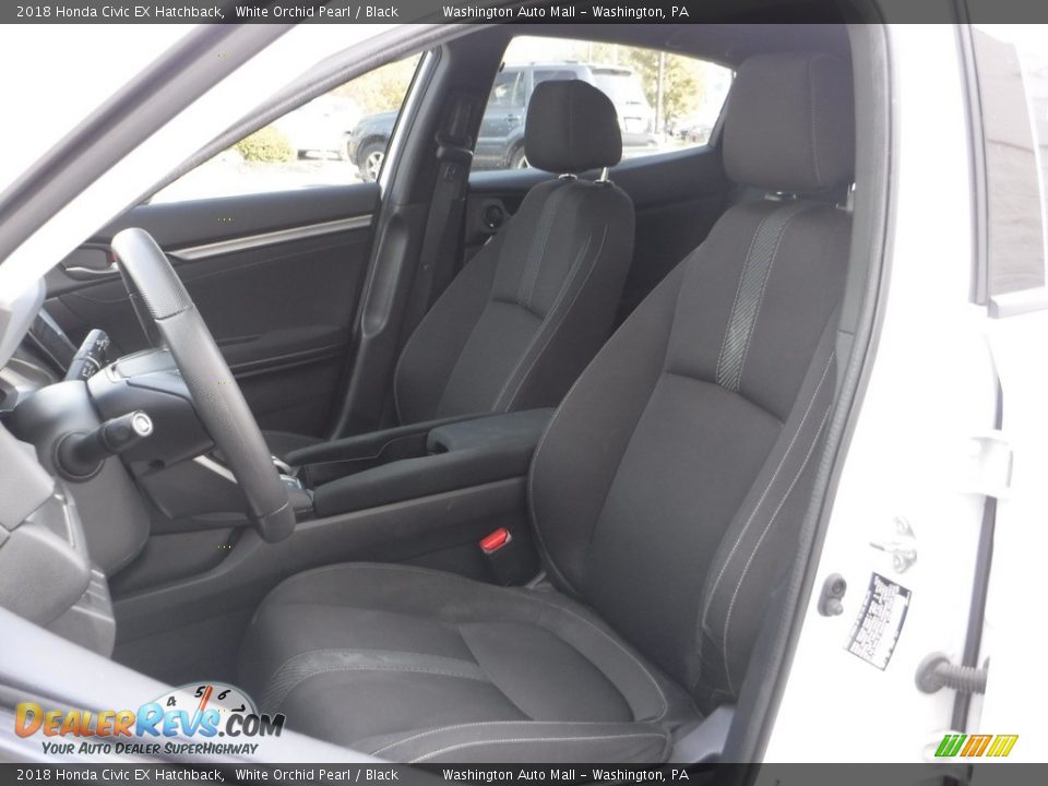 2018 Honda Civic EX Hatchback White Orchid Pearl / Black Photo #14