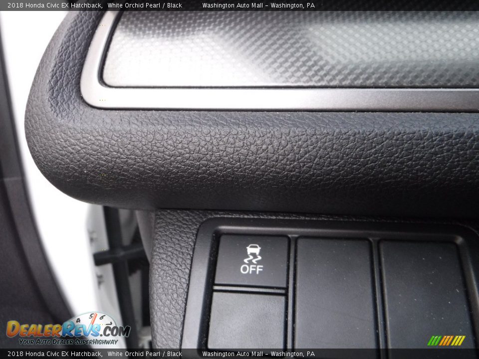 2018 Honda Civic EX Hatchback White Orchid Pearl / Black Photo #15