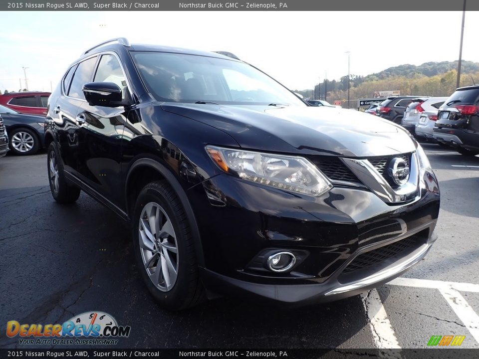 2015 Nissan Rogue SL AWD Super Black / Charcoal Photo #4