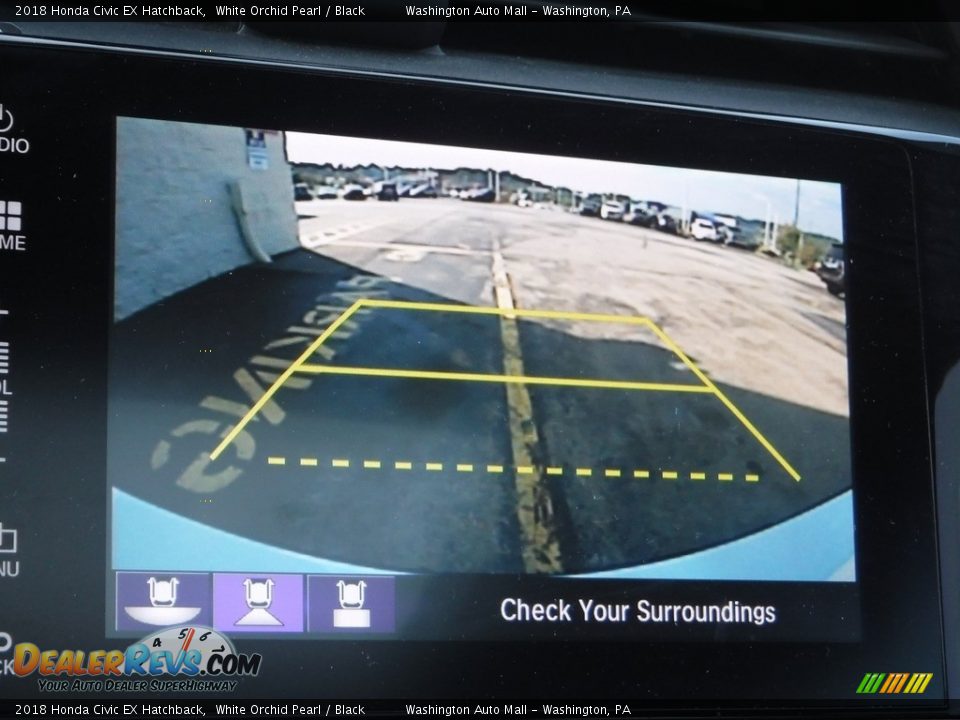 2018 Honda Civic EX Hatchback White Orchid Pearl / Black Photo #19