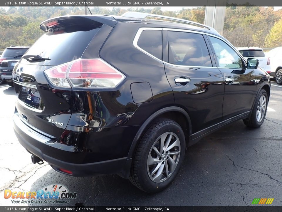 2015 Nissan Rogue SL AWD Super Black / Charcoal Photo #8