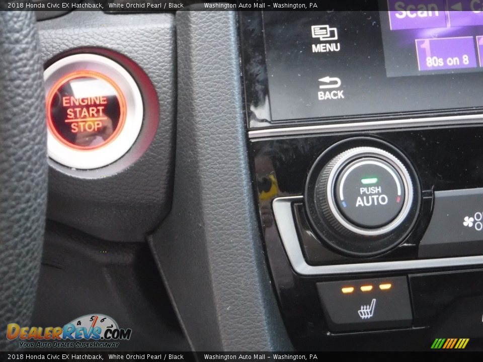 2018 Honda Civic EX Hatchback White Orchid Pearl / Black Photo #21