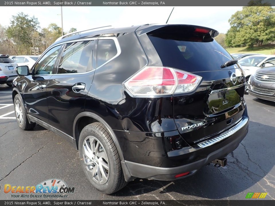 2015 Nissan Rogue SL AWD Super Black / Charcoal Photo #12