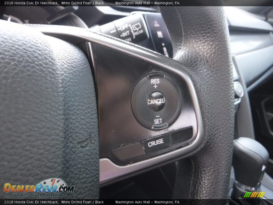 2018 Honda Civic EX Hatchback White Orchid Pearl / Black Photo #25