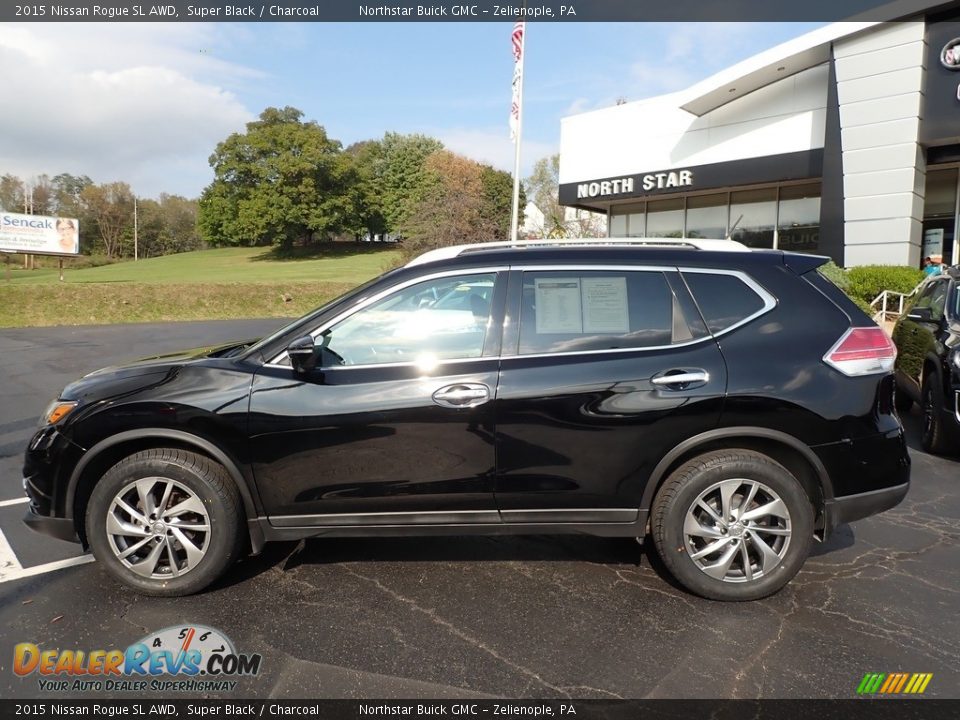 2015 Nissan Rogue SL AWD Super Black / Charcoal Photo #13