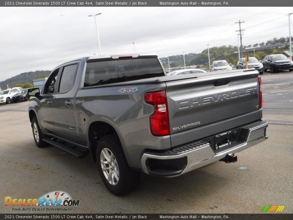 2021 Chevrolet Silverado 1500 LT Crew Cab 4x4 Satin Steel Metallic / Jet Black Photo #9