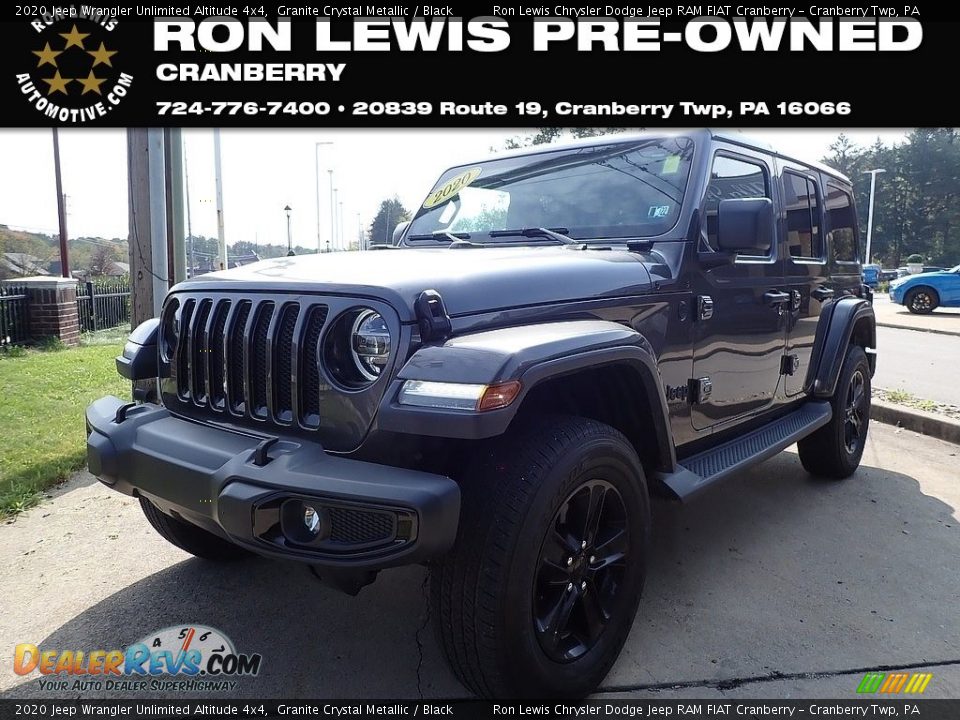 2020 Jeep Wrangler Unlimited Altitude 4x4 Granite Crystal Metallic / Black Photo #1