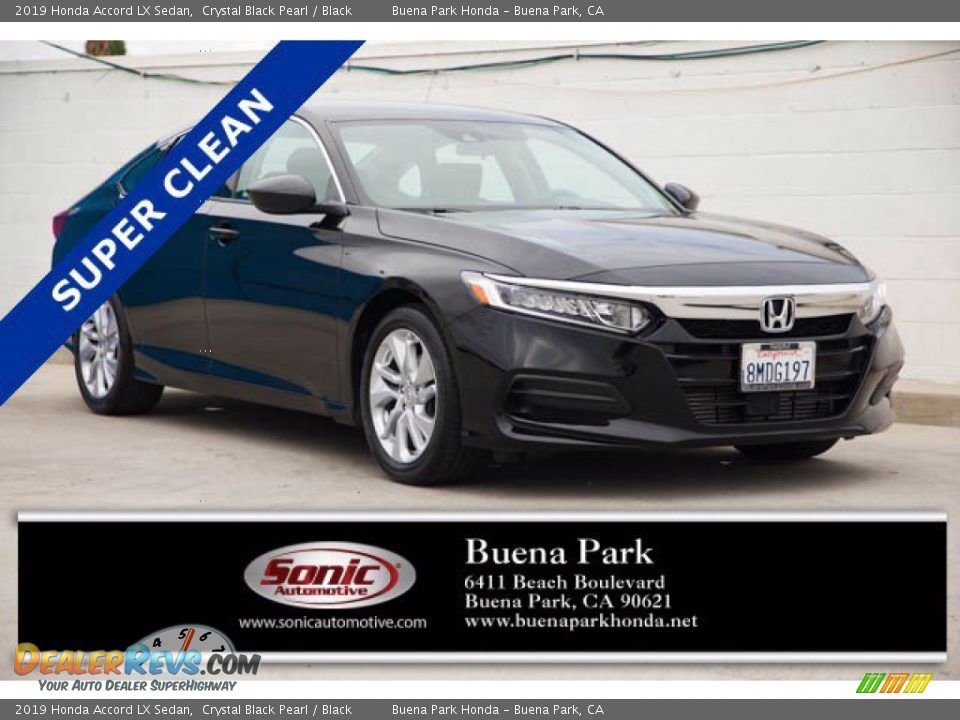 2019 Honda Accord LX Sedan Crystal Black Pearl / Black Photo #1