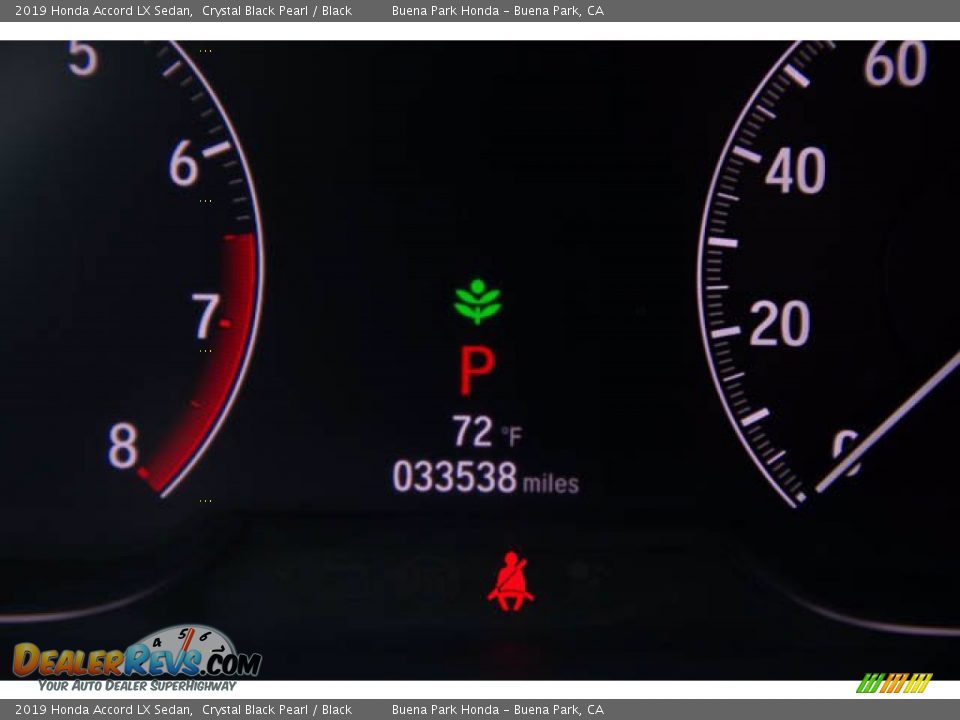 2019 Honda Accord LX Sedan Crystal Black Pearl / Black Photo #6