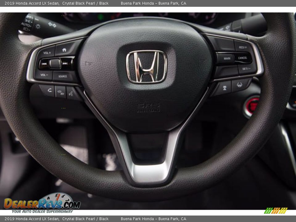 2019 Honda Accord LX Sedan Crystal Black Pearl / Black Photo #15