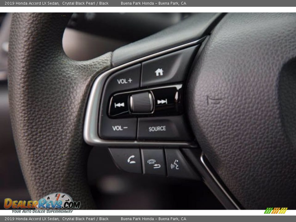 2019 Honda Accord LX Sedan Crystal Black Pearl / Black Photo #16