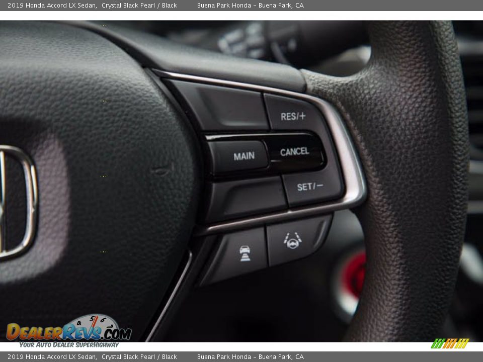 2019 Honda Accord LX Sedan Crystal Black Pearl / Black Photo #17
