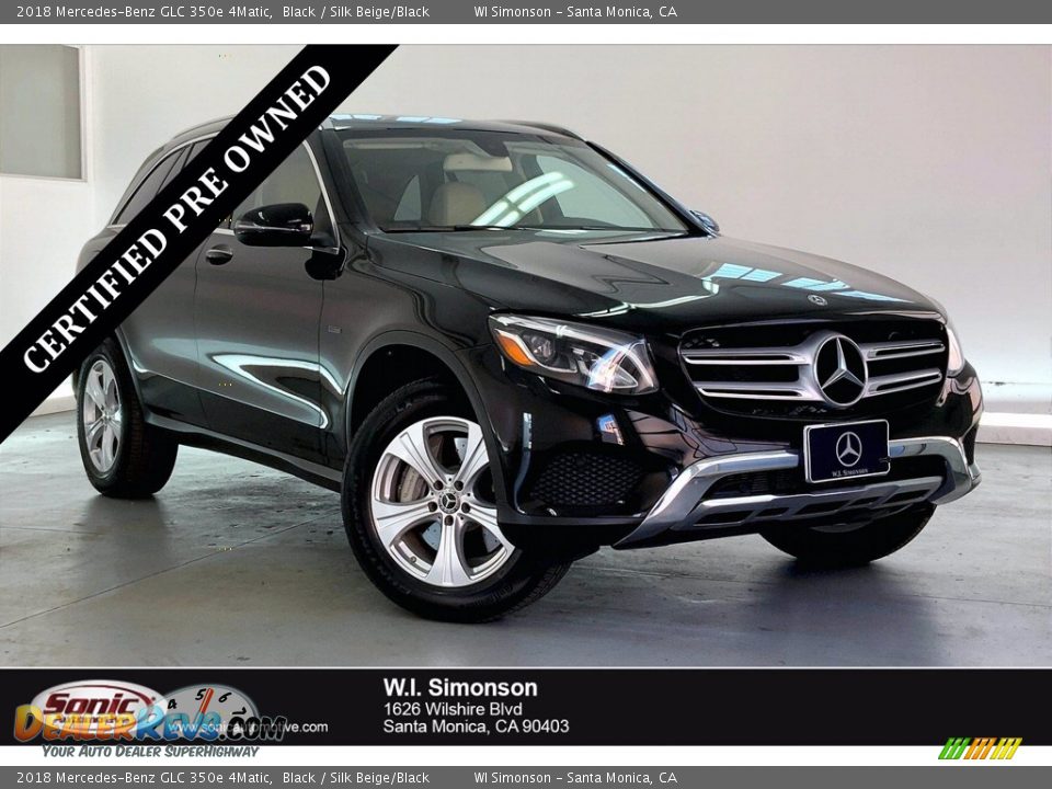 2018 Mercedes-Benz GLC 350e 4Matic Black / Silk Beige/Black Photo #1