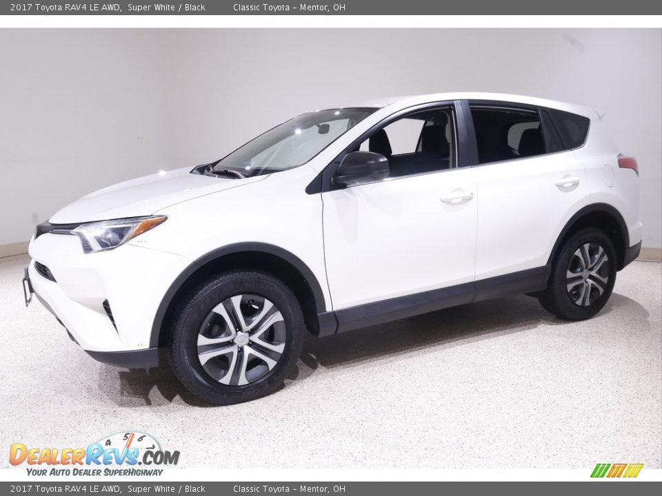2017 Toyota RAV4 LE AWD Super White / Black Photo #3