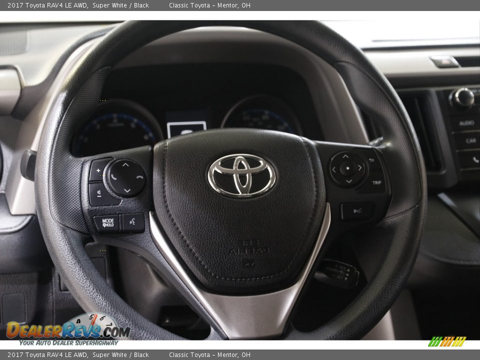 2017 Toyota RAV4 LE AWD Super White / Black Photo #7