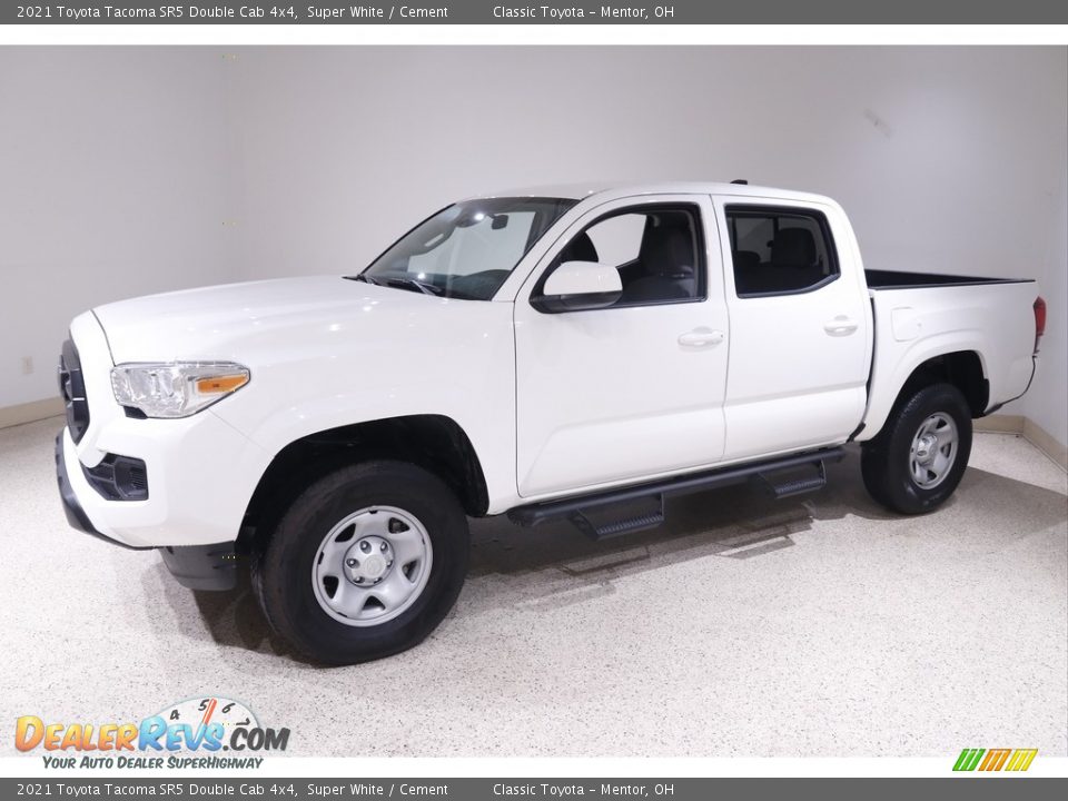 2021 Toyota Tacoma SR5 Double Cab 4x4 Super White / Cement Photo #3