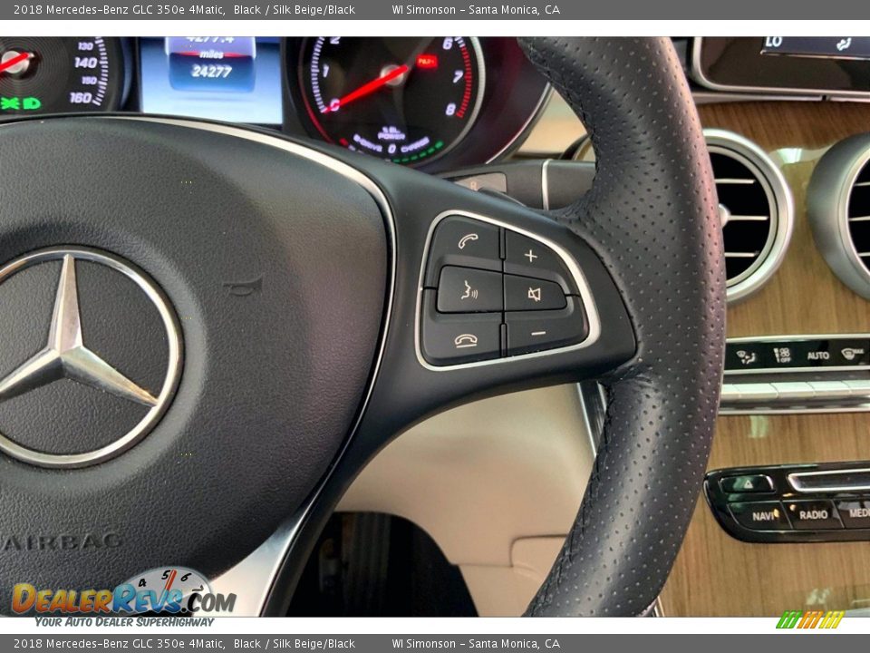 2018 Mercedes-Benz GLC 350e 4Matic Black / Silk Beige/Black Photo #22