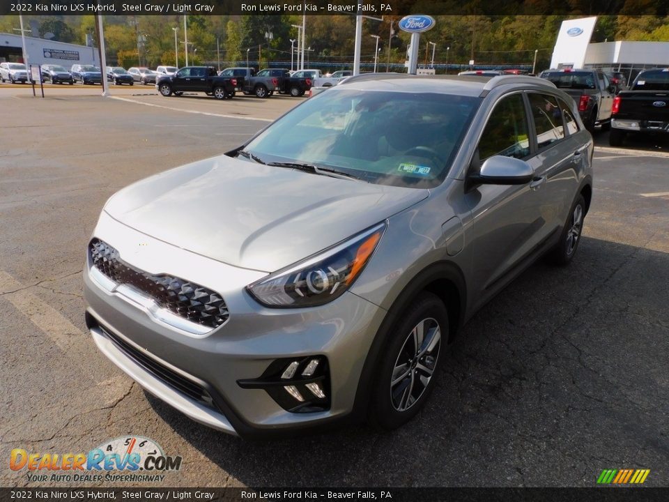 2022 Kia Niro LXS Hybrid Steel Gray / Light Gray Photo #7