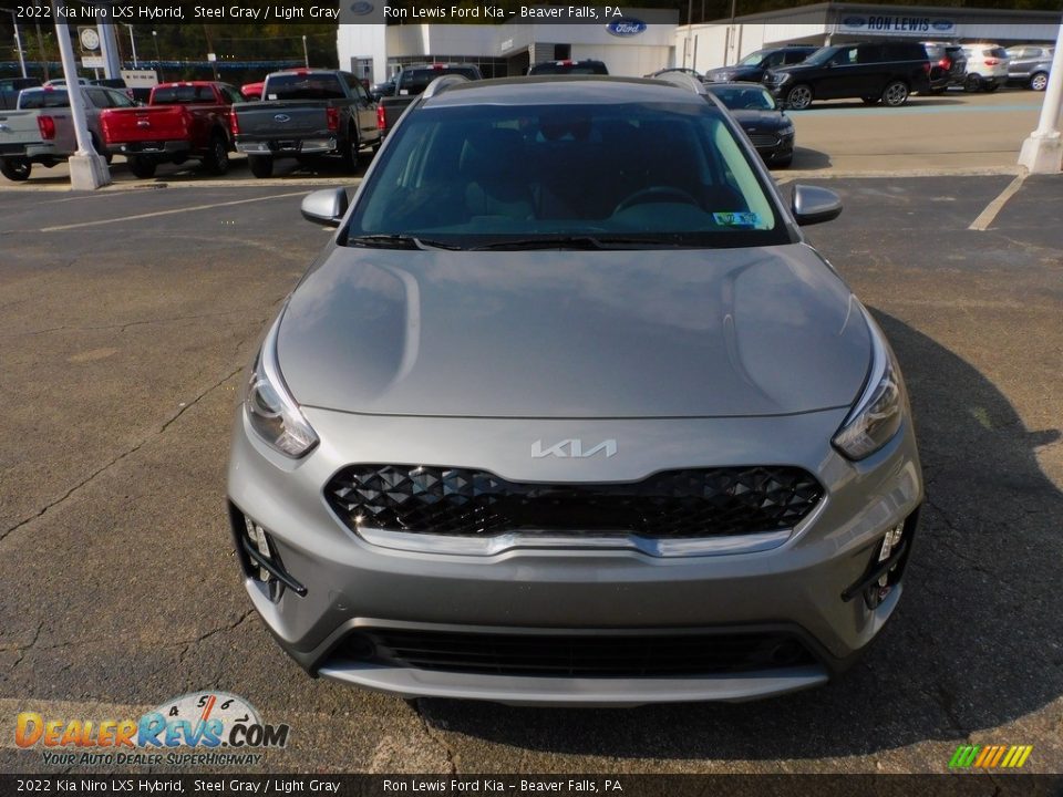 2022 Kia Niro LXS Hybrid Steel Gray / Light Gray Photo #8