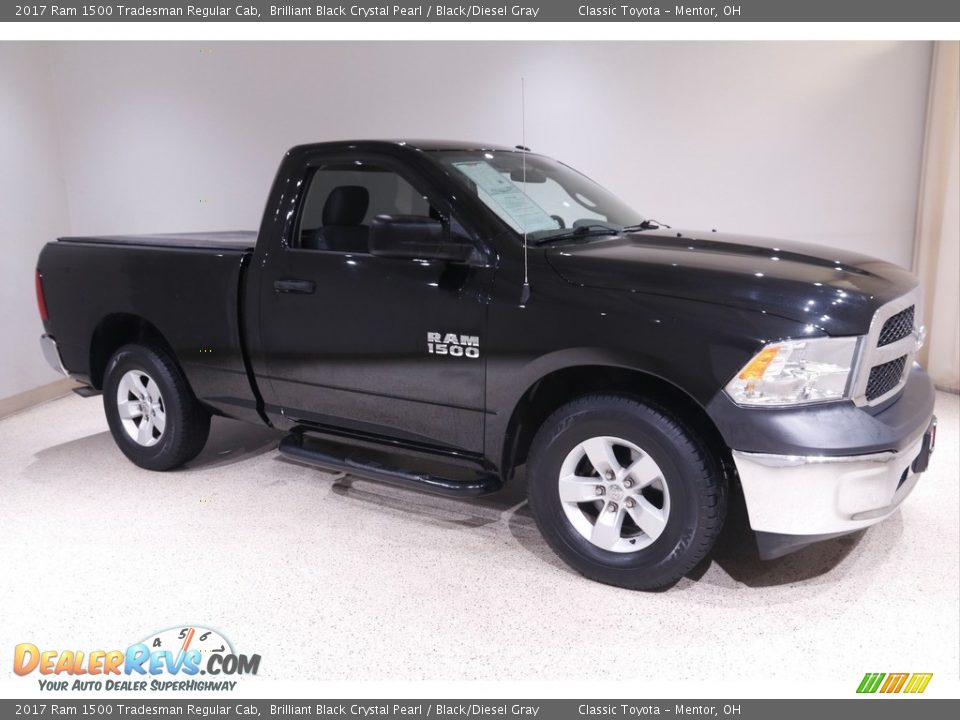 2017 Ram 1500 Tradesman Regular Cab Brilliant Black Crystal Pearl / Black/Diesel Gray Photo #1