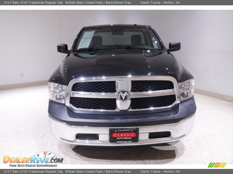 2017 Ram 1500 Tradesman Regular Cab Brilliant Black Crystal Pearl / Black/Diesel Gray Photo #2