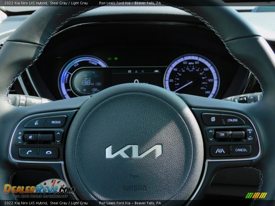 2022 Kia Niro LXS Hybrid Steel Gray / Light Gray Photo #18