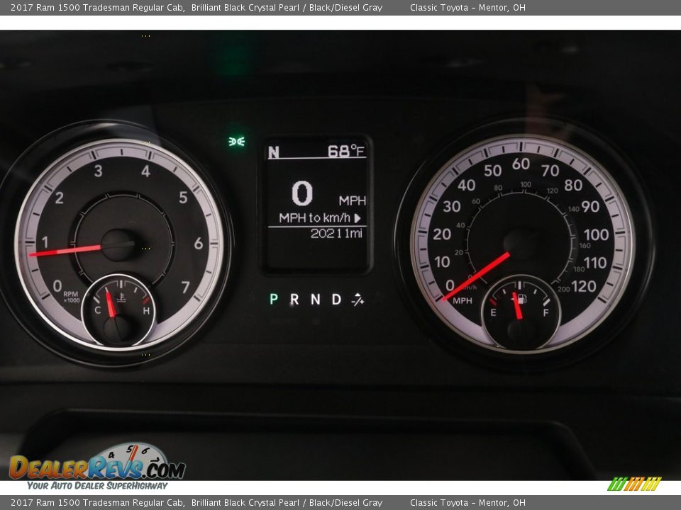 2017 Ram 1500 Tradesman Regular Cab Brilliant Black Crystal Pearl / Black/Diesel Gray Photo #8