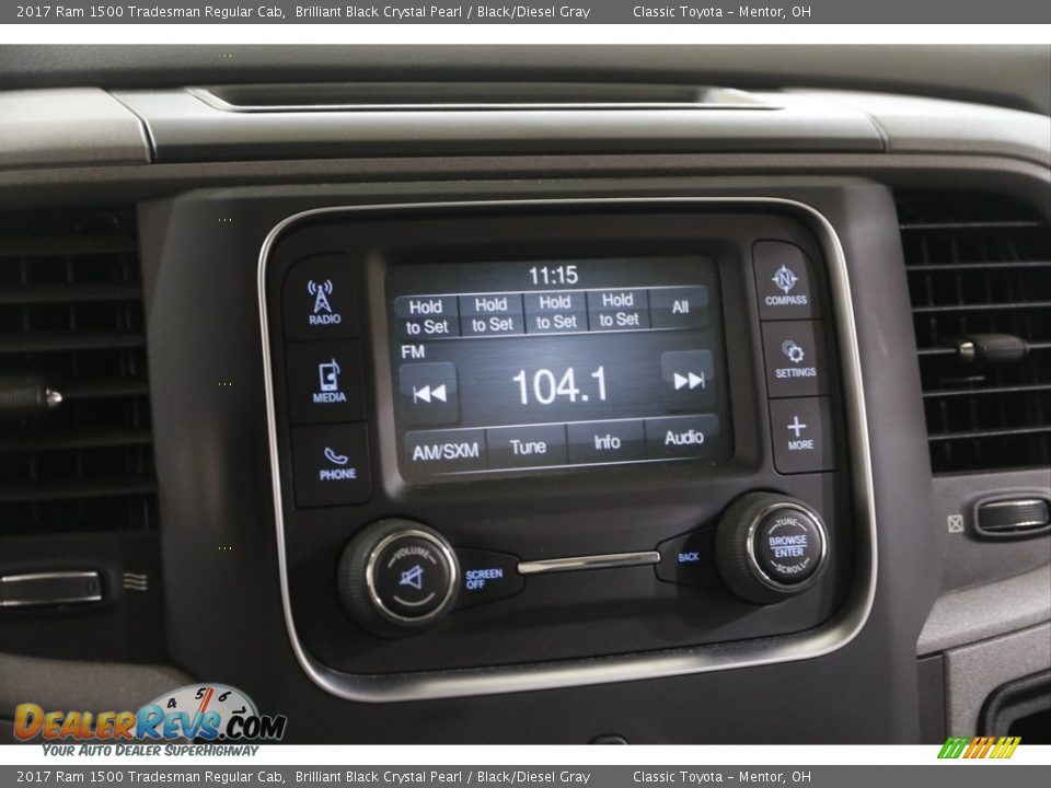 2017 Ram 1500 Tradesman Regular Cab Brilliant Black Crystal Pearl / Black/Diesel Gray Photo #10
