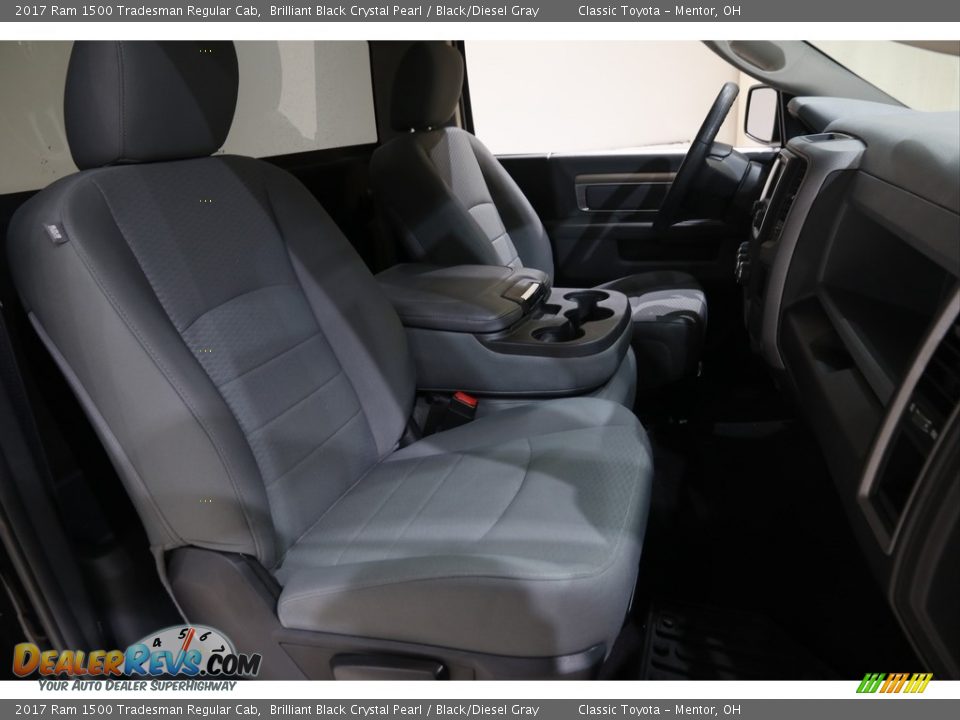 2017 Ram 1500 Tradesman Regular Cab Brilliant Black Crystal Pearl / Black/Diesel Gray Photo #14