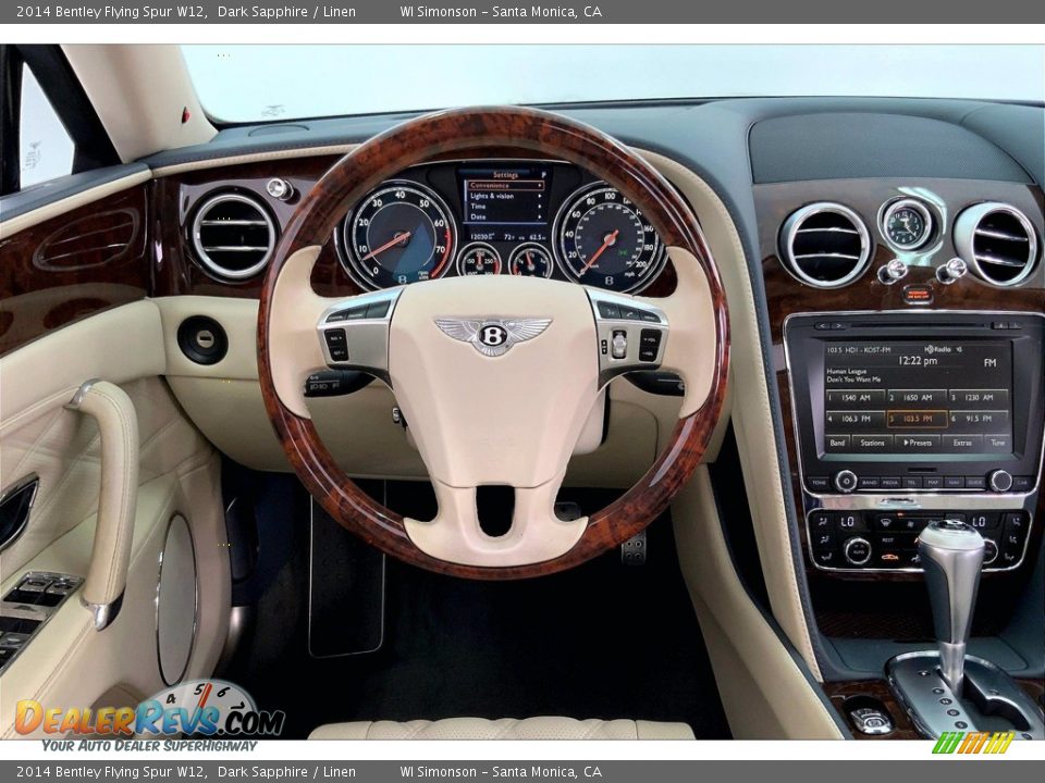 2014 Bentley Flying Spur W12 Dark Sapphire / Linen Photo #4