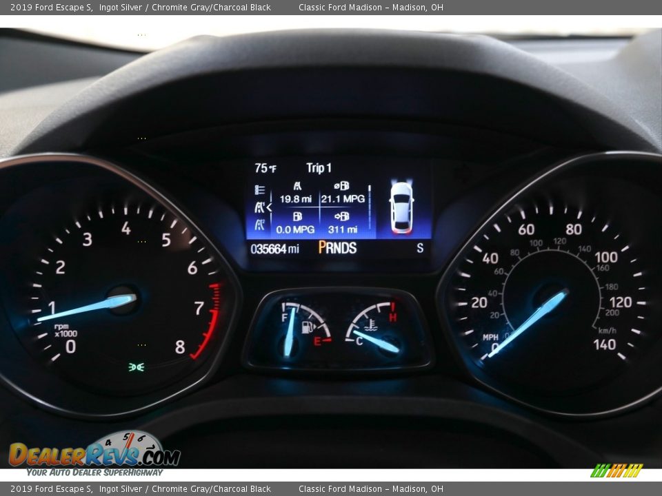 2019 Ford Escape S Ingot Silver / Chromite Gray/Charcoal Black Photo #8