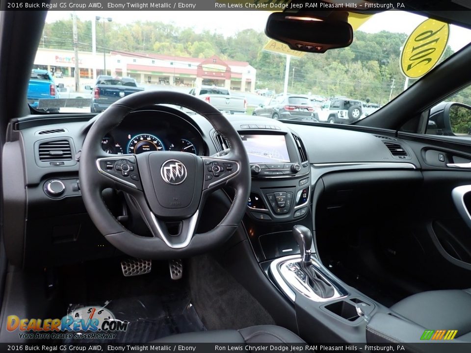 Ebony Interior - 2016 Buick Regal GS Group AWD Photo #12