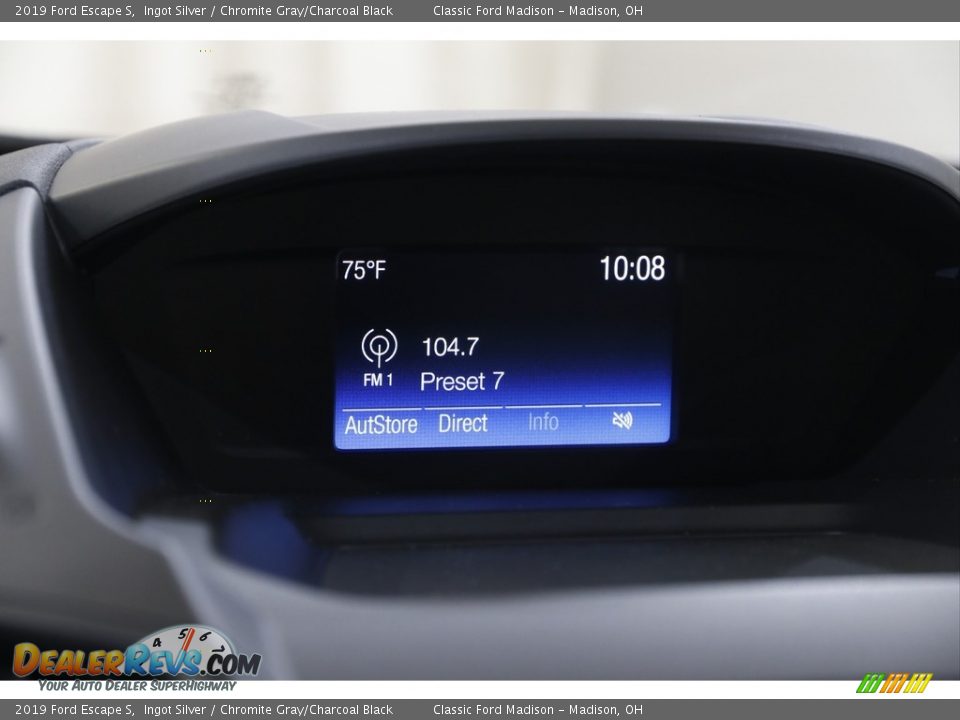 2019 Ford Escape S Ingot Silver / Chromite Gray/Charcoal Black Photo #10