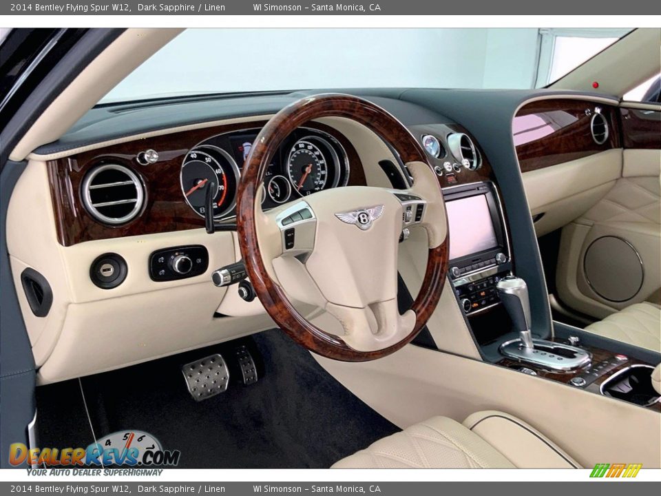 2014 Bentley Flying Spur W12 Dark Sapphire / Linen Photo #14