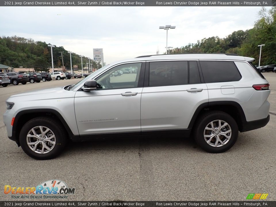 2021 Jeep Grand Cherokee L Limited 4x4 Silver Zynith / Global Black/Wicker Beige Photo #2