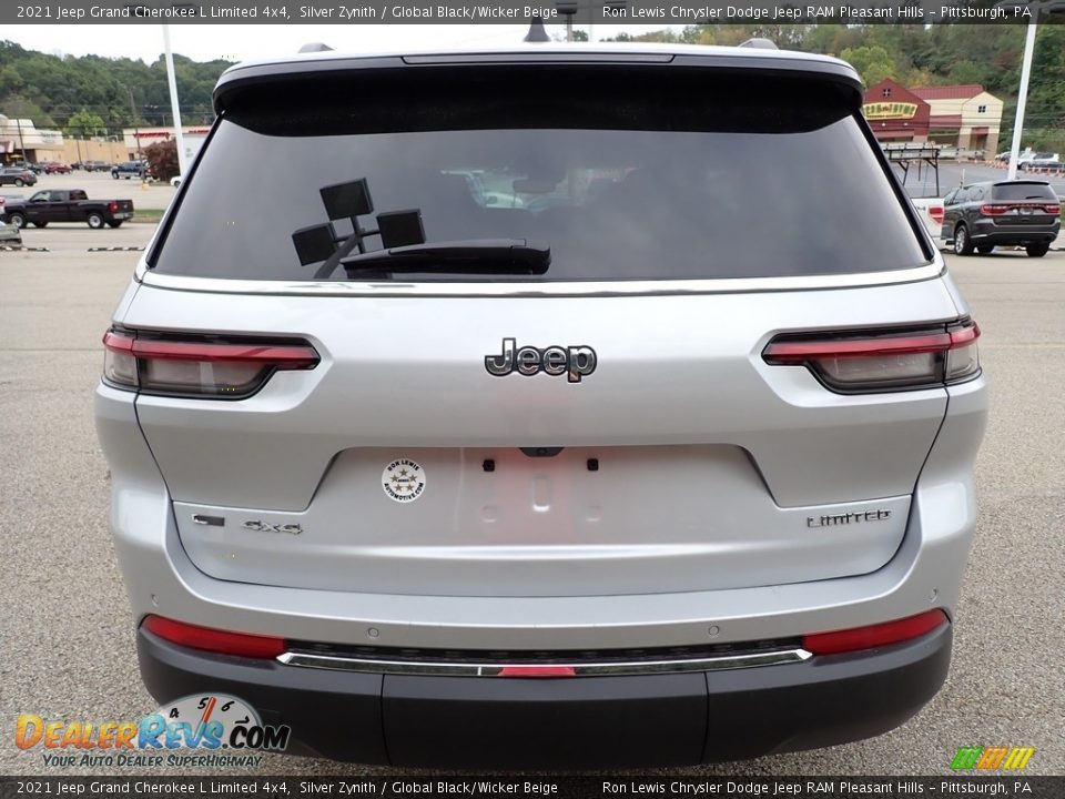 2021 Jeep Grand Cherokee L Limited 4x4 Silver Zynith / Global Black/Wicker Beige Photo #4