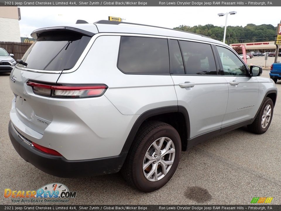 2021 Jeep Grand Cherokee L Limited 4x4 Silver Zynith / Global Black/Wicker Beige Photo #6