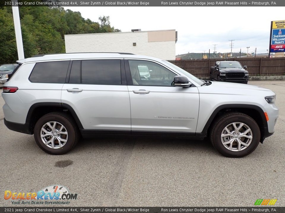 2021 Jeep Grand Cherokee L Limited 4x4 Silver Zynith / Global Black/Wicker Beige Photo #7