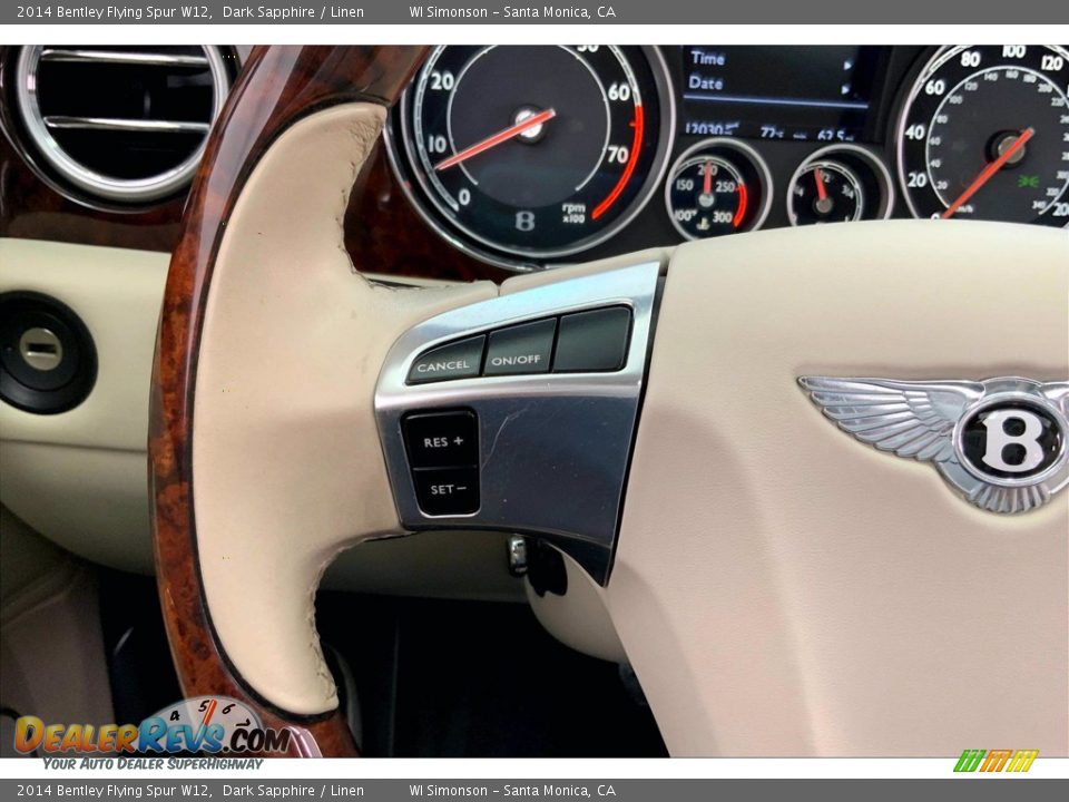 2014 Bentley Flying Spur W12 Dark Sapphire / Linen Photo #21