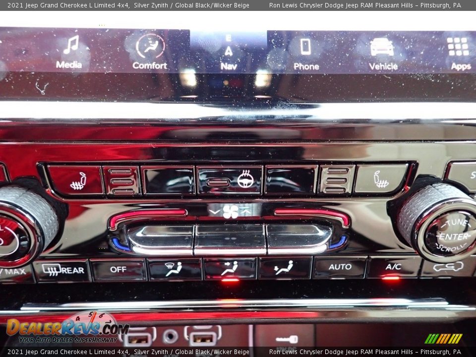 2021 Jeep Grand Cherokee L Limited 4x4 Silver Zynith / Global Black/Wicker Beige Photo #17