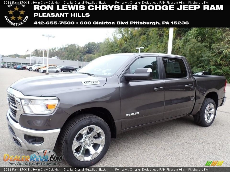 2021 Ram 1500 Big Horn Crew Cab 4x4 Granite Crystal Metallic / Black Photo #1