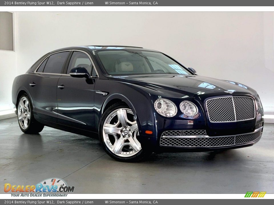 2014 Bentley Flying Spur W12 Dark Sapphire / Linen Photo #34