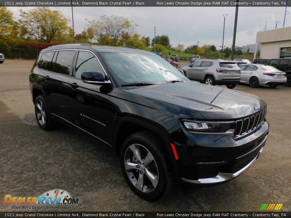 2021 Jeep Grand Cherokee L Limited 4x4 Diamond Black Crystal Pearl / Black Photo #3