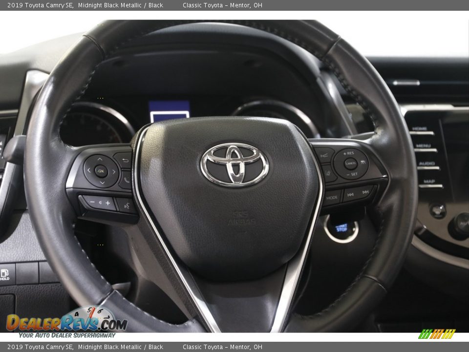 2019 Toyota Camry SE Midnight Black Metallic / Black Photo #7