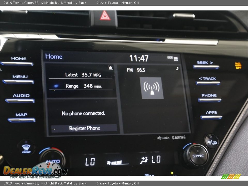 2019 Toyota Camry SE Midnight Black Metallic / Black Photo #10