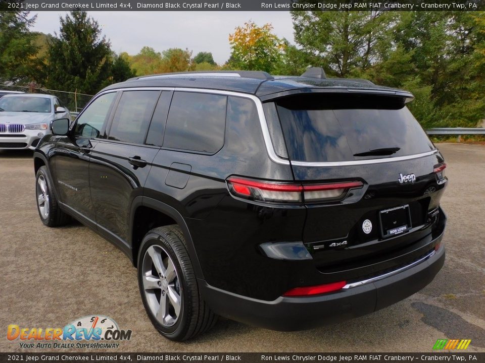 2021 Jeep Grand Cherokee L Limited 4x4 Diamond Black Crystal Pearl / Black Photo #8